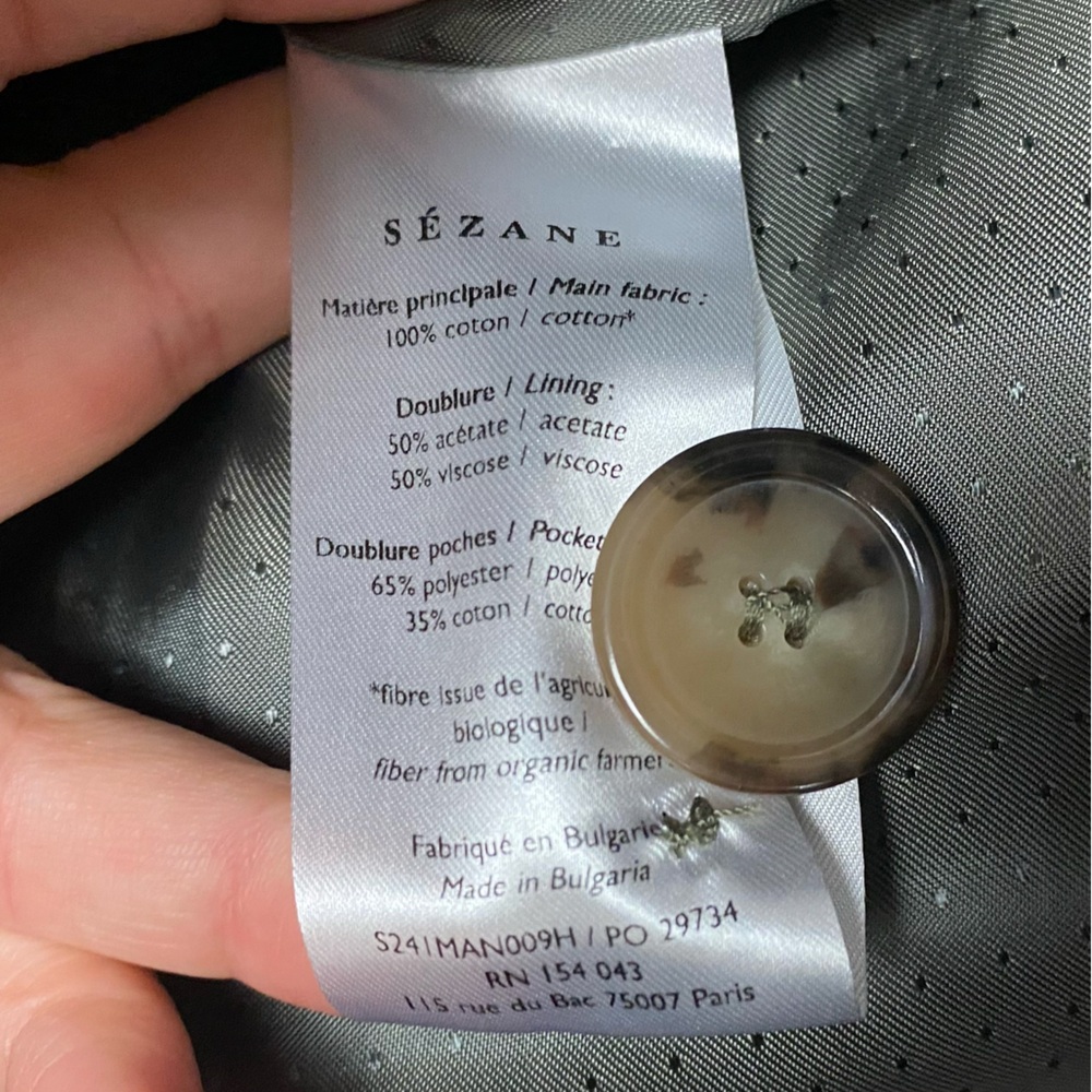 Sezane Scott Trench Coat Khaki Green - Picture 14 of 14